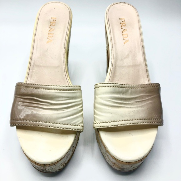 Prada platform leather ombré slide - Picture 1 of 6
